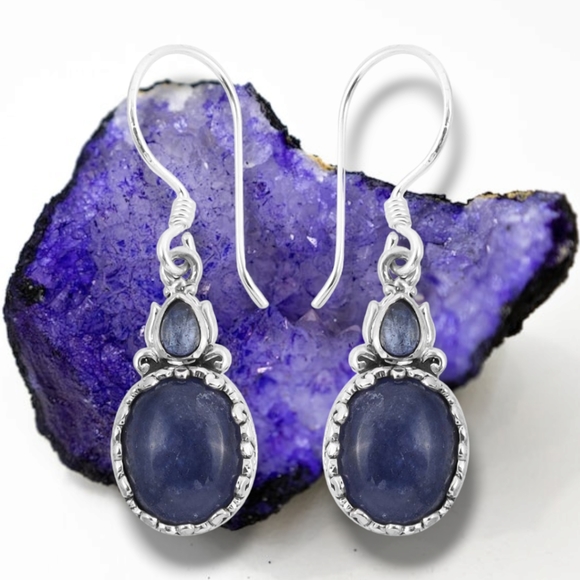 NWT ARTISAN CRAFTED 11.00 CTW TANZANITE EARRINGS IN STERLING SILVER
